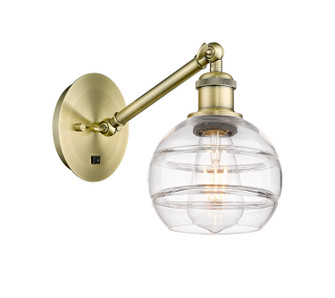 Ballston One Light Wall Sconce in Antique Brass (405|3171WABG5566CL)