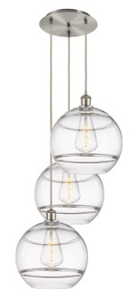 Ballston Three Light Pendant in Brushed Satin Nickel (405|113B3PSNG55612CL)