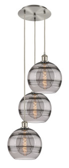 Ballston Three Light Pendant in Brushed Satin Nickel (405|113B3PSNG55610SM)