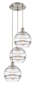 Ballston Three Light Pendant in Brushed Satin Nickel (405|113B3PSNG55610CL)