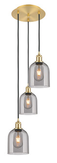 Ballston Three Light Pendant in Satin Gold (405|113B3PSGG5586SM)