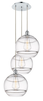 Ballston Three Light Pendant in Polished Chrome (405|113B3PPCG55612CL)