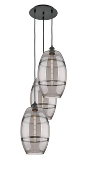 Ballston Three Light Pendant in Matte Black (405|113B3PBKG55710SM)