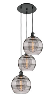 Ballston Three Light Pendant in Matte Black (405|113B3PBKG55610SM)