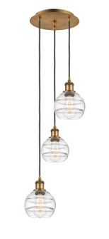 Ballston Three Light Pendant in Brushed Brass (405|113B3PBBG5566CL)