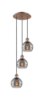 Ballston Three Light Pendant in Antique Copper (405|113B3PACG5566SM)