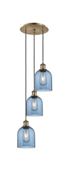 Ballston Three Light Pendant in Antique Brass (405|113B3PABG5586BL)