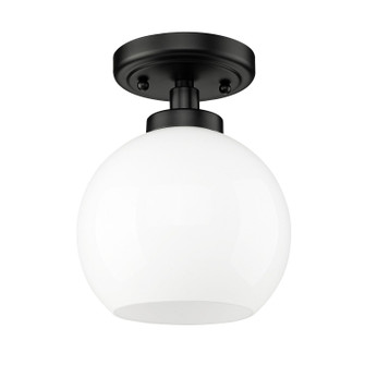 Galveston One Light Flush Mount in Matte Black (62|4855FMBLKVMG)