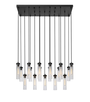 Beau 17 Light Linear Chandelier in Matte Black (224|740P17LMB)