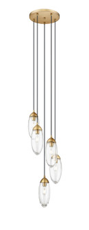 Arden Five Light Chandelier in Rubbed Brass (224|651P5RRB)