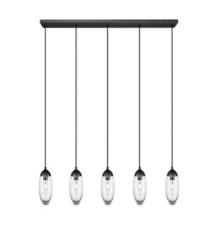 Arden Five Light Linear Chandelier in Matte Black (224|651P5LMB)