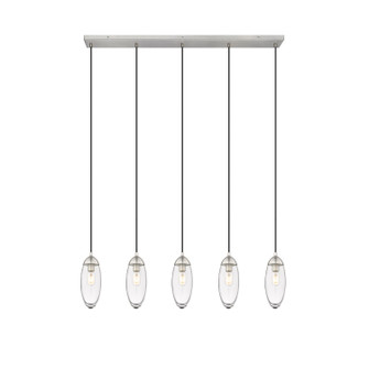 Arden Five Light Linear Chandelier in Brushed Nickel (224|651P5LBN)