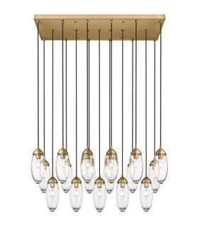 Arden 17 Light Linear Chandelier in Rubbed Brass (224|651P17LRB)