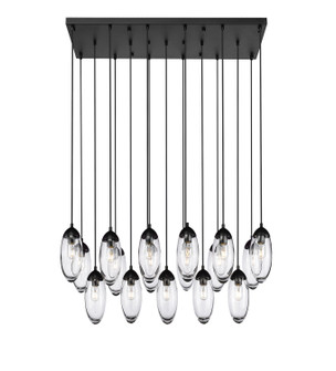 Arden 17 Light Linear Chandelier in Matte Black (224|651P17LMB)