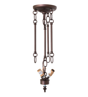 Mahogany Bronze Three Light Semi-Flushmount Hardware in Mahogany Bronze (57|266889)