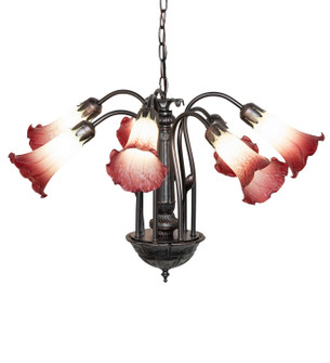 Tiffany Pond Lily Seven Light Chandelier in Mahogany Bronze (57|185085)