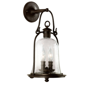 Owings Mill Two Light Wall Lantern in Textured Black (67|B9462TBK)