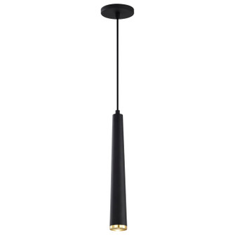 Melrose LED Pendant in Matte Black / Brushed Brass (72|62828)