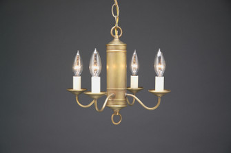 Chandelier Four Light Hanging Fixture in Antique Brass (196|911SABLT4)