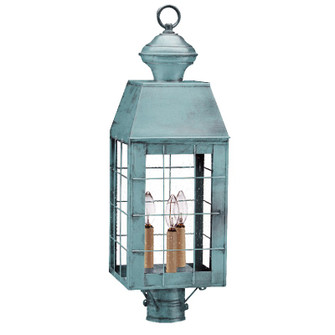 Woodcliffe Three Light Post Mount in Verdi Gris (196|8353VGLT3SMG)