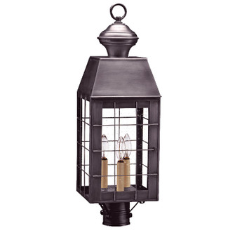 Woodcliffe Three Light Post Mount in Dark Brass (196|8353DBLT3CSG)