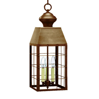 Woodcliffe Three Light Hanging Lantern in Antique Brass (196|8352ABLT3CSG)