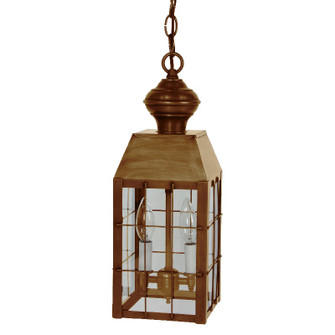 Woodcliffe Two Light Hanging Lantern in Antique Brass (196|8332ABLT2CLR)