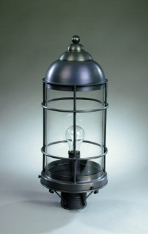 Nautical One Light Post Mount in Dark Brass (196|3533DBMEDCLR)