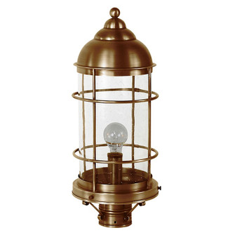 Nautical One Light Post Mount in Antique Brass (196|3533ABMEDCSG)
