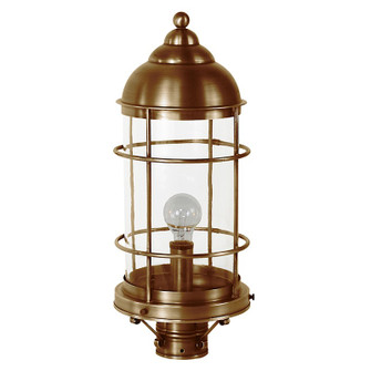 Nautical One Light Post Mount in Antique Brass (196|3533ABMEDCLR)
