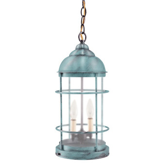 Nautical Two Light Hanging Lantern in Verdi Gris (196|3532VGLT2FST)
