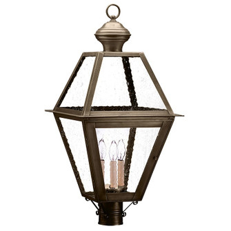 Boston Three Light Post Mount in Dark Antique Brass (196|1073DABLT3SMG)