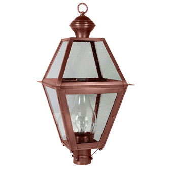 Boston One Light Post Mount in Antique Copper (196|1073ACCIMCSG)