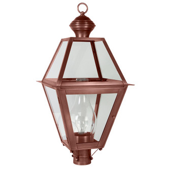 Boston One Light Post Mount in Antique Copper (196|1073ACCIMCLR)