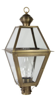 Boston One Light Post Mount in Antique Brass (196|1073ABCIMCLR)