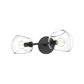 Willow Two Light Vanity in Clear Glass/Matte Black (452|WV548217MBCL)