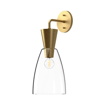 Arlo One Light Vanity in Brushed Gold/Clear Glass (452|WV534007BGCL)