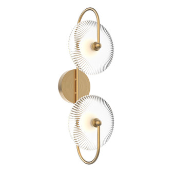 Hera LED Wall Sconce in Brushed Gold/Clear Ribbed Glass|Matte Black/Clear Ribbed Glass (452|WV417802BGCR)