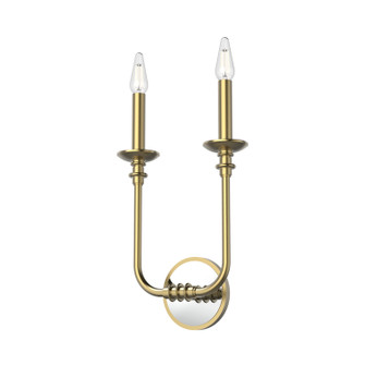Peabody Two Light Bathroom Fixture in Vintage Brass (452|WV351502VB) Peabody Two Light Bathroom Fixture in Vintage Brass (452|WV351502VB)