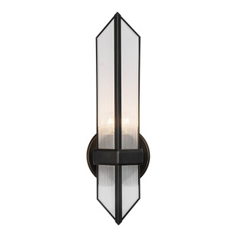 Cairo One Light Wall Sconce in Urban Bronze/Ribbed Glass (452|WV332904UBCR)
