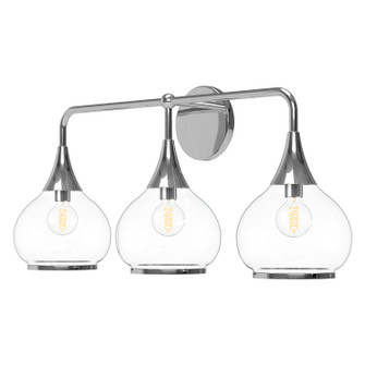 Hazel Three Light Bathroom Fixtures in Chrome/Clear Glass (452|VL524326CHCL)