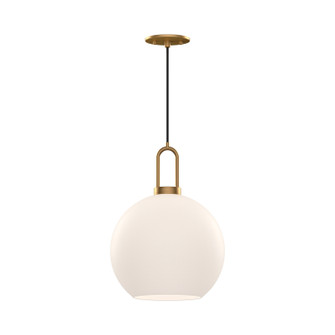 Soji One Light Pendant in Aged Gold/Opal Matte Glass (452|PD601710AGOP)