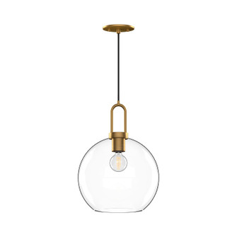 Soji One Light Pendant in Aged Gold/Clear Glass (452|PD601710AGCL)