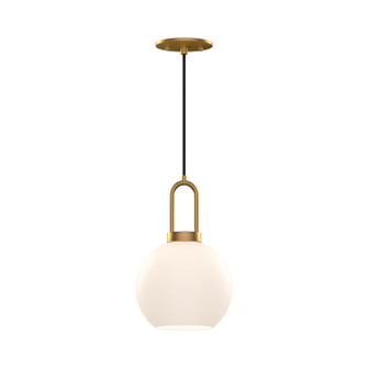 Soji One Light Pendant in Aged Gold/Opal Matte Glass (452|PD601608AGOP)
