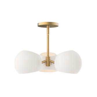 Willow Three Light Pendant in Brushed Gold/Opal Matte Glass (452|PD548315BGOP)