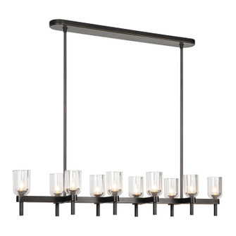 Lucian Ten Light Linear Pendant in Urban Bronze/Clear Crystal (452|LP338052UBCC)