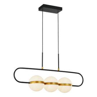 Tagliato LED Pendant in Matte Black/Brushed Gold (452|LP302003MBBG)