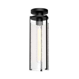 Belmont One Light Flush Mount in Clear Water Glass/Matte Black (452|FM536005MBWC)