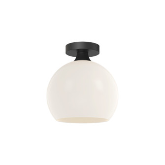 Castilla One Light Flush Mount in Matte Black/Opal Matte Glass (452|FM506210MBOP)