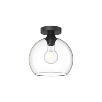 Castilla One Light Flush Mount in Clear Glass/Matte Black (452|FM506210MBCL)